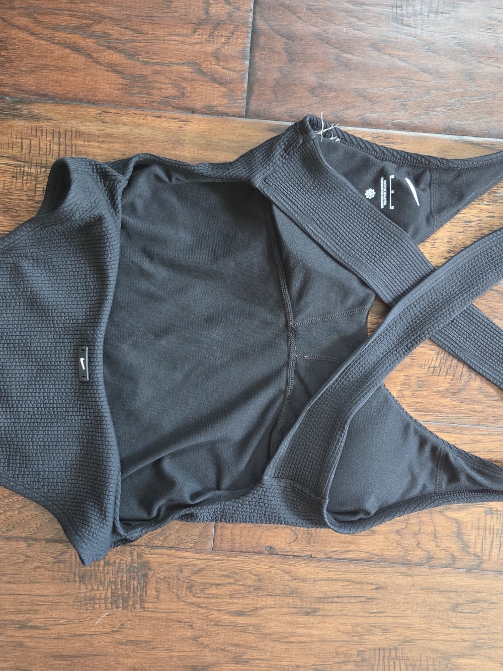 Nike Black One-piece Swimsuit Cross Back Size M - Picture 12 of 15